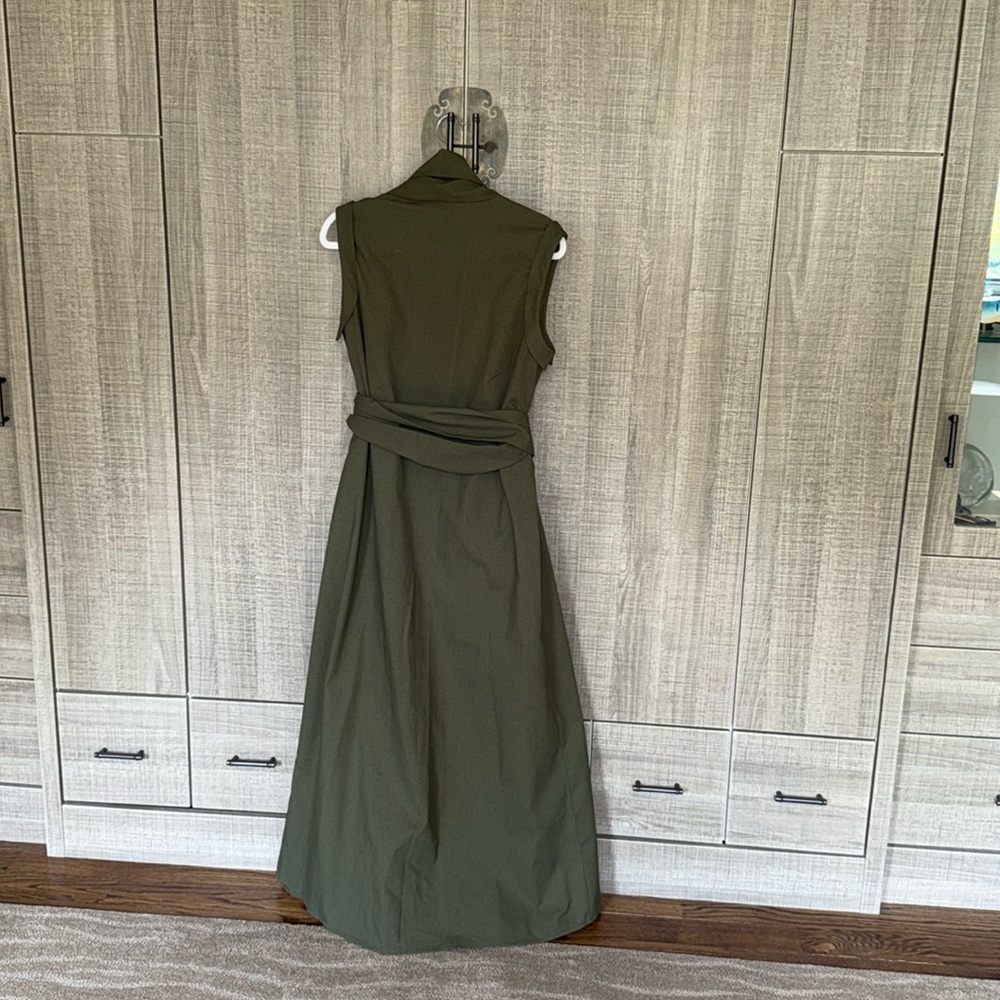 COMMENSE Cotton‎ & Linen Belted Sleeveless Open Front Long Dress - Picture 12 of 17